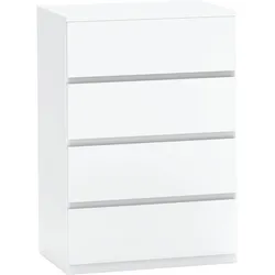 SCHUBLADENSCHRANK, MDF, Weiß, 55 x 33 x 80 cm