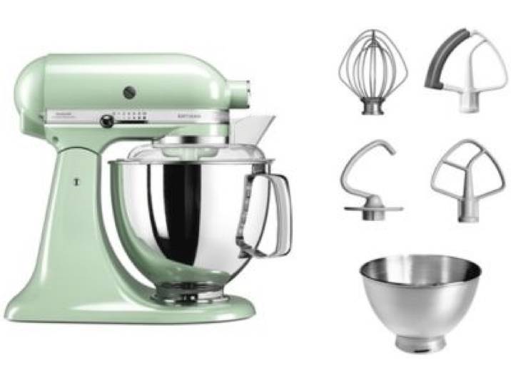 Kitchenaid - Robot Pâtissier 5ksm175psept Macaron Pistache, 4,8 L, Bol Avec Poignée + Bol 3 L, Batteur Souple Et Couvercle