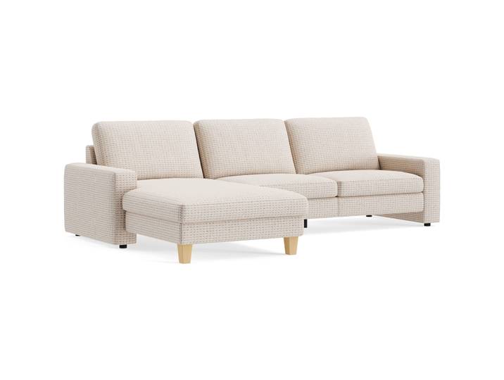 Ecksofa Step Basic Stoff Vita light grey B 179 T 184 cm - Möbel Konfigurator: Traummöbel individuell zusammenstellen - Ecksofa