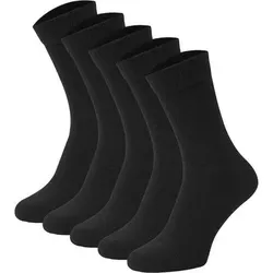 JACK AND JONES JACK&JONES Kinder Socken, 5er Pack - JACBLACK SOCK, Baumwollmischung, einfarbig, Größe 38-43 in Schwarz Schwarz