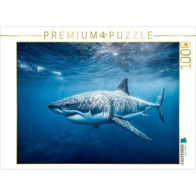 CALVENDO Puzzle Weißer Hai im Ozean | 1000 Teile Lege-Größe 64x48cm Foto-Puzzle für glückliche Stunden, Sonstige von , Calvendo Puzzle