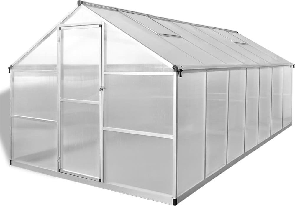 vidaXL Kas van versterkt aluminium, 10,53 m²