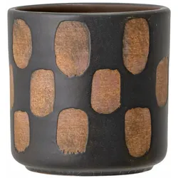 Bloomingville Pflanztopf Avo aus Terrakotta, Ø 12 cm, Höhe 12 cm, schwarz