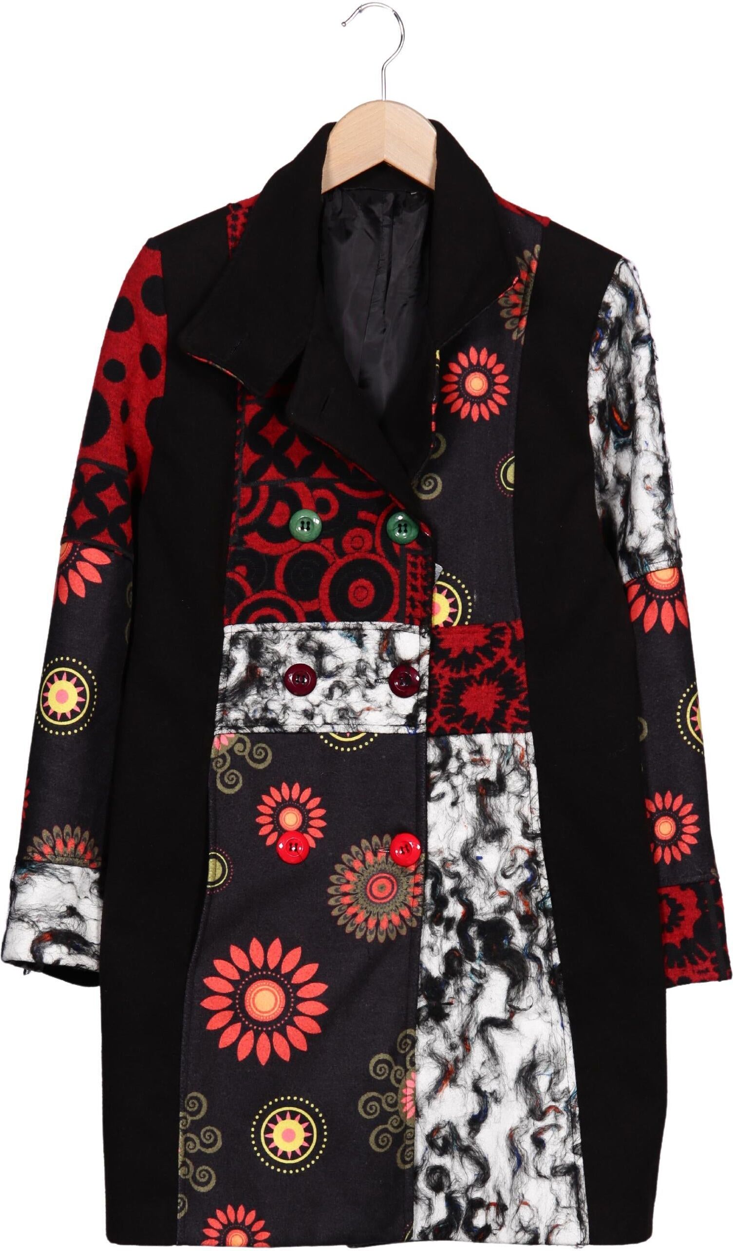 Christopher Kane Damen Mantel, Mehrfarbig, Gr. M, kein / Etikett - Second Hand