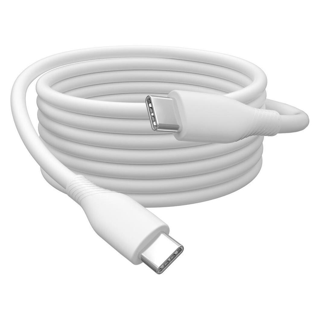 Digitus USB-C Silikon Anschlusskabel, 1m, weiss (1 m, USB 2.0, 60 W) (AK-300341-010-W)