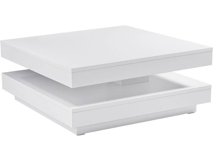 Couchtisch GOODPRODUCT BEN , weiss (matt weiß), B:78cm H:34cm T:78cm, Tische, Couchtisch, mit drehbarer Platte