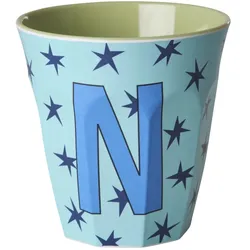 RICE Melamin Buchstabenbecher Stars, N