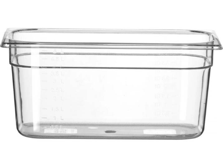 HENDI Gastronorm container – polycarbonaat – 5\,7L – temperatuurbestendig – transparant