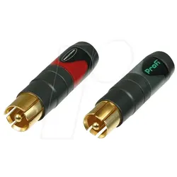 NEUTRIK NF-2CB - Cinchstecker, schwarz, mit Farbcodierung, vergoldet