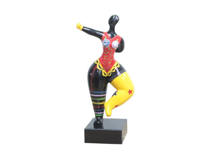 Handgefertigte Design Skulptur „Hommage an Niki de Saint Phalle Balance“ 34 x 11 cm Multicolor Crea Collection