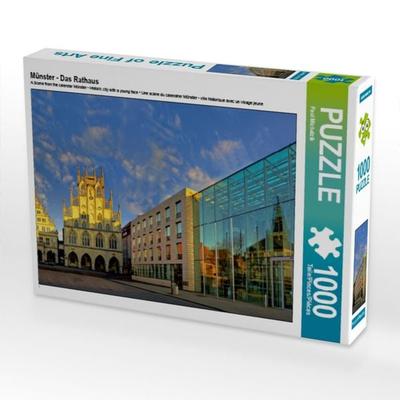 CALVENDO Puzzle Münster - Das Rathaus | 1000 Teile Lege-Größe 64x48cm Foto-Puzzle für glückliche Stunden
