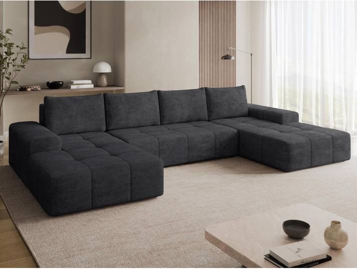 MIRJAN24 Wohnlandschaft Tonseo U, mit Bettkasten und Schlaffunktion, U-Form, Kissen-Set, Elegant