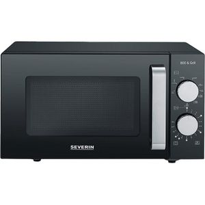 Severin Mikrowelle MW 7762, mit 1000 Watt Grill, 800 Watt, schwarz, ohne Drehteller, Garraum 20 Liter