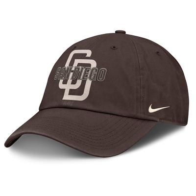 Baseball Cap NIKE "Nike Cap San Diego Padres Nike Statement OC", Jungen, Gr. L-XL, braun (mehrfarbig), Baumwolle, Caps