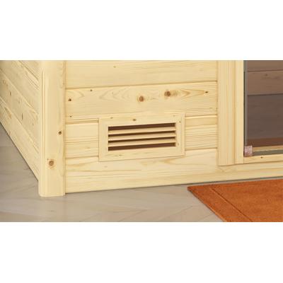 Blende WEKA "Zuluftblende für Massivholzsauna", beige (natur), B:14,2cm H:2,2cm T:29cm, Abdeckblenden, naturbelassenes Lindenholz, optimale Luftzirkulation