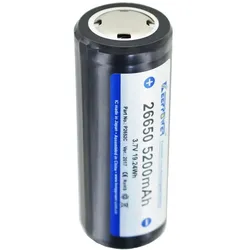 Keeppower 26650 5200mAh 3,6V bis 3,7V Li-Ion Akku PCB geschützt 69,5x26,8mm