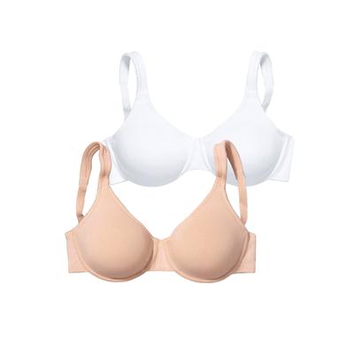 Minimizer-BH, Damen, Gr. 95, Cup E, rosa (puder, weiß), Jersey, Obermaterial: 93% Baumwolle, 7% Elasthan, PETITE FLEUR BY LASCANA, BHs BH Minimizer-BH BH-Set Bügel-BH T-Shirt-BH, Bügel, Baumwoll-Qualität, – ideal für große Größen