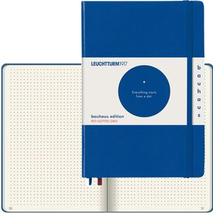Leuchtturm1917 Notizbuch Bauhaus Edition, Karton Hardcover, blau, 125 Blatt / 251 Seiten, 80 g/m², dotted, A5