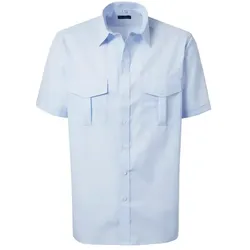 Pionier Feuerwehr Pilothemd Herren Kurzarm W1 13019 Hellblau 46