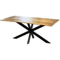 Sedex Sedex LAAR Esstisch 200x100 cm – Massivholz Mangoholz mit Matrix Stahlgestell