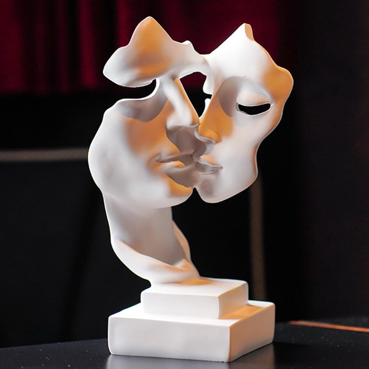Moderne Abstracte Kunstsculptuur Wit - Organisch Design voor op Tafel