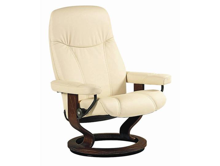 Stressless Relaxsessel Consul, Creme, Holz, Echtleder, Rindleder, Buche, Schichtholz, 75x100x71 cm, Lederauswahl, Stoffauswahl, Relaxfunktion, Wohnzimmer, Sessel, Ledersessel