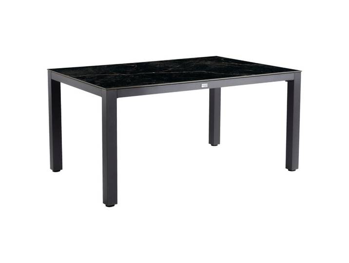 Tierra Outdoor Gartentisch, Anthrazit, Schwarz, Metall, eckig, 100x75x180 cm, rostfrei, wetterbeständig, Gartenmöbel, Gartentisch, Gartentische