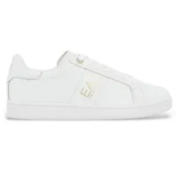 EA7 Unisex. 7X000332_AF10848 Klassische Leder Turnschuhe Ea7 Weiß (40), Wohnung, 1 bis 3 cm, Schnürsenkel, Lässig, Sportlich