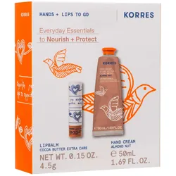 KORRES EVERYDAY ESSENTIALS Hand- und Lippen Pflegeset (Handcreme 50ml + Lip Balm 4,5g)