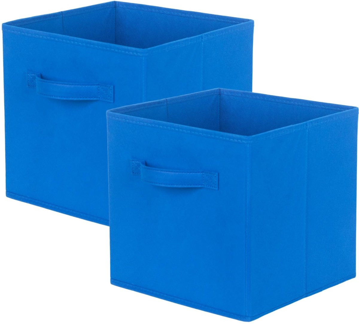 Dailygoods Opbergdozen set van 2 - Opvouwbare stoffen opbergdozen - Blauw