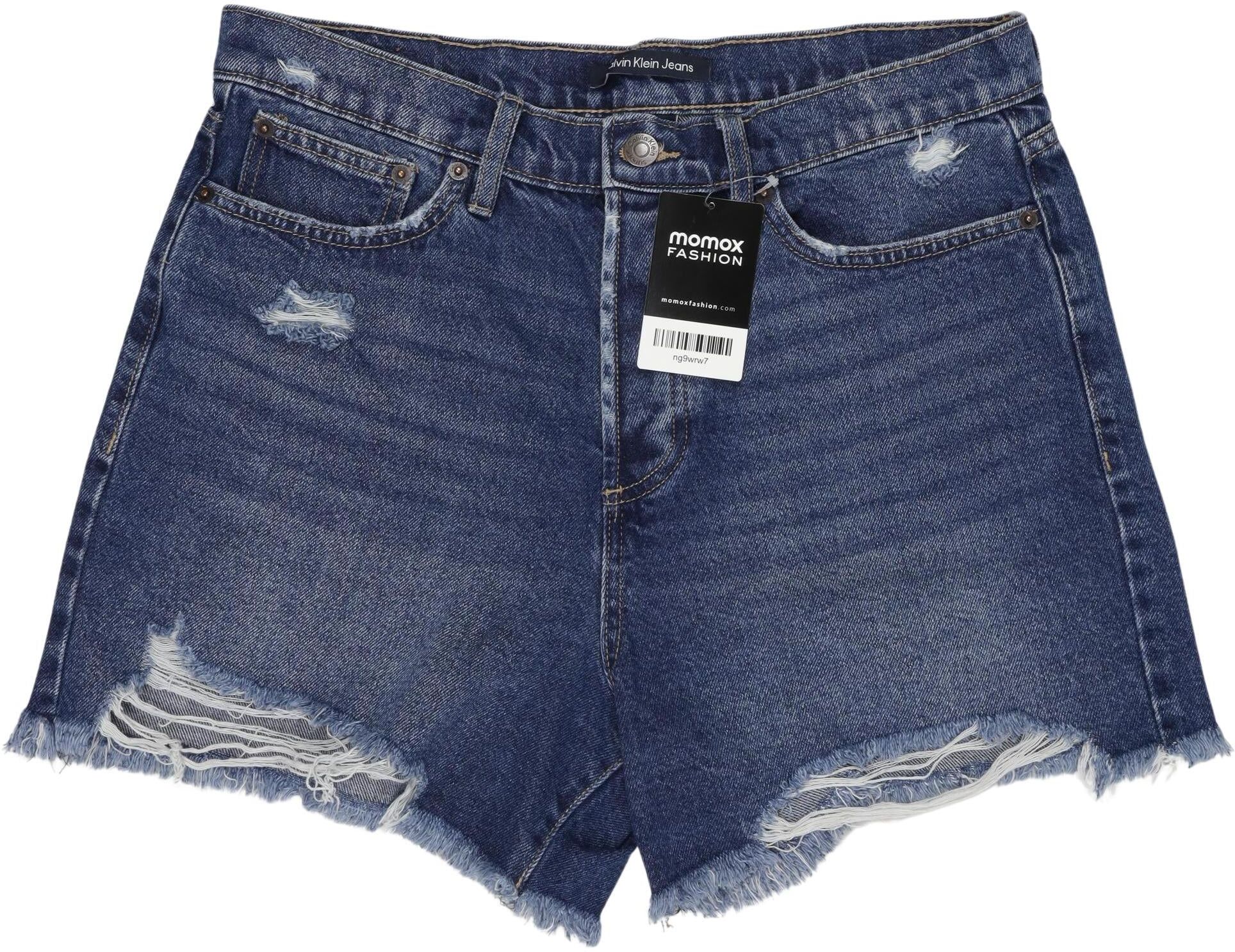 Calvin Klein Jeans Damen Shorts, Blau, Gr. W30, Baumwolle - Second Hand
