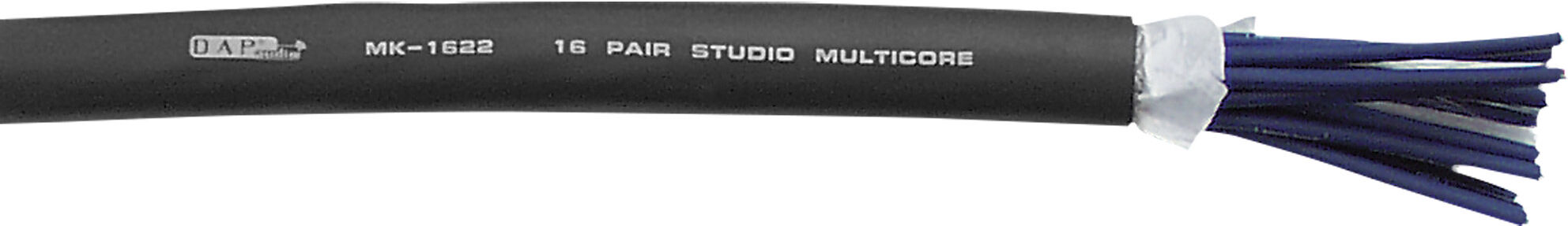 DAP Audio Mk-1622 16-Paariges Studio-Multicore-Kabel – Schwarze Ummantelung – Preis Pro Meter