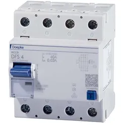 Doepke, Schutzschalter, DOEP DFS4 125-4/0,50-A Fehlerstromschutzschalter