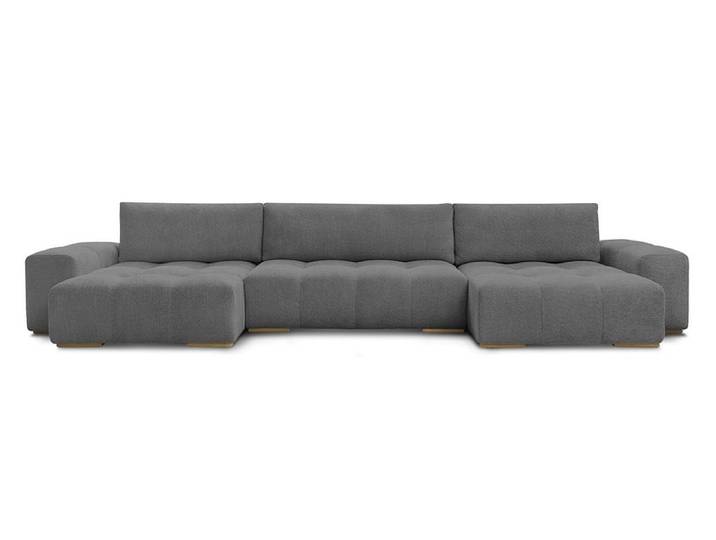 Wohnlandschaft BOBOCHIC ANAKIN Boucle-Stoff dunkelgrau