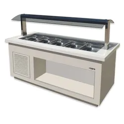 SARO Salatbar Premium Line SB-K130 weiß, für 3x 1/3 GN