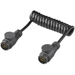 ProPlus 343539V01 Spiralkabel 1,5 Meter aus PVC 13 Adern mit 2 Steckern 13 polig