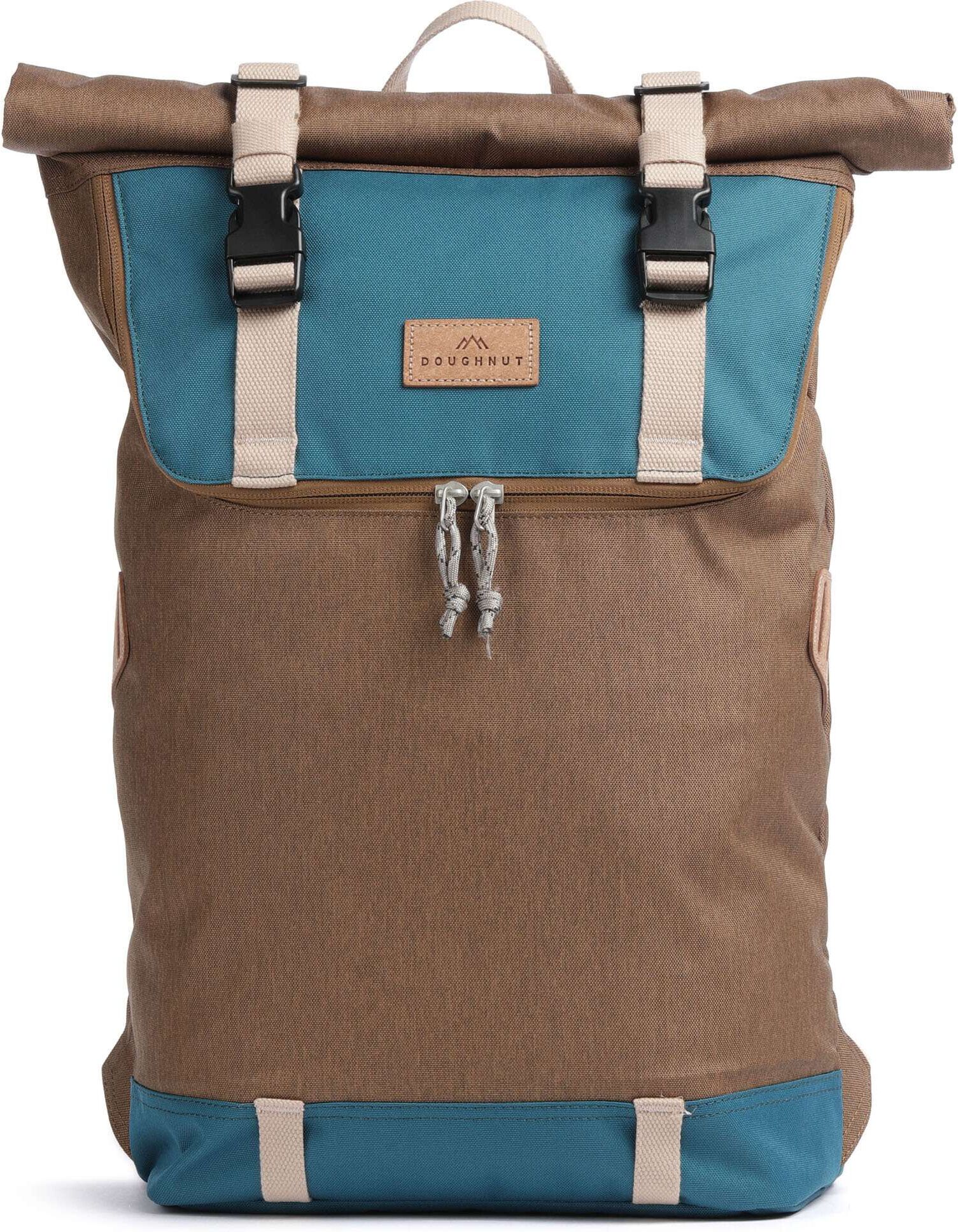 Doughnut Christopher Rolltop Rucksack, blau,braun