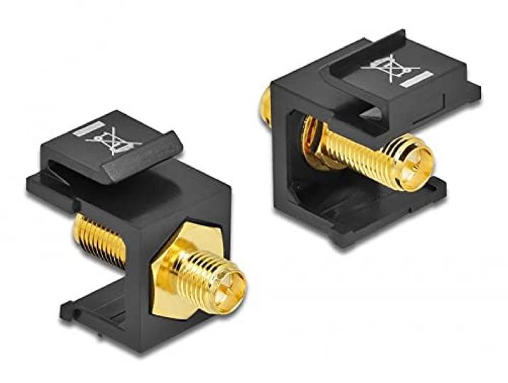 Delock Keystone module RP-SMA bus > RP-SMA bus zwart