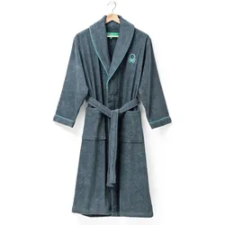 Benetton - Bademantel M/L 100% Baumwolle 360GSM in Dunkelgrau - Classic