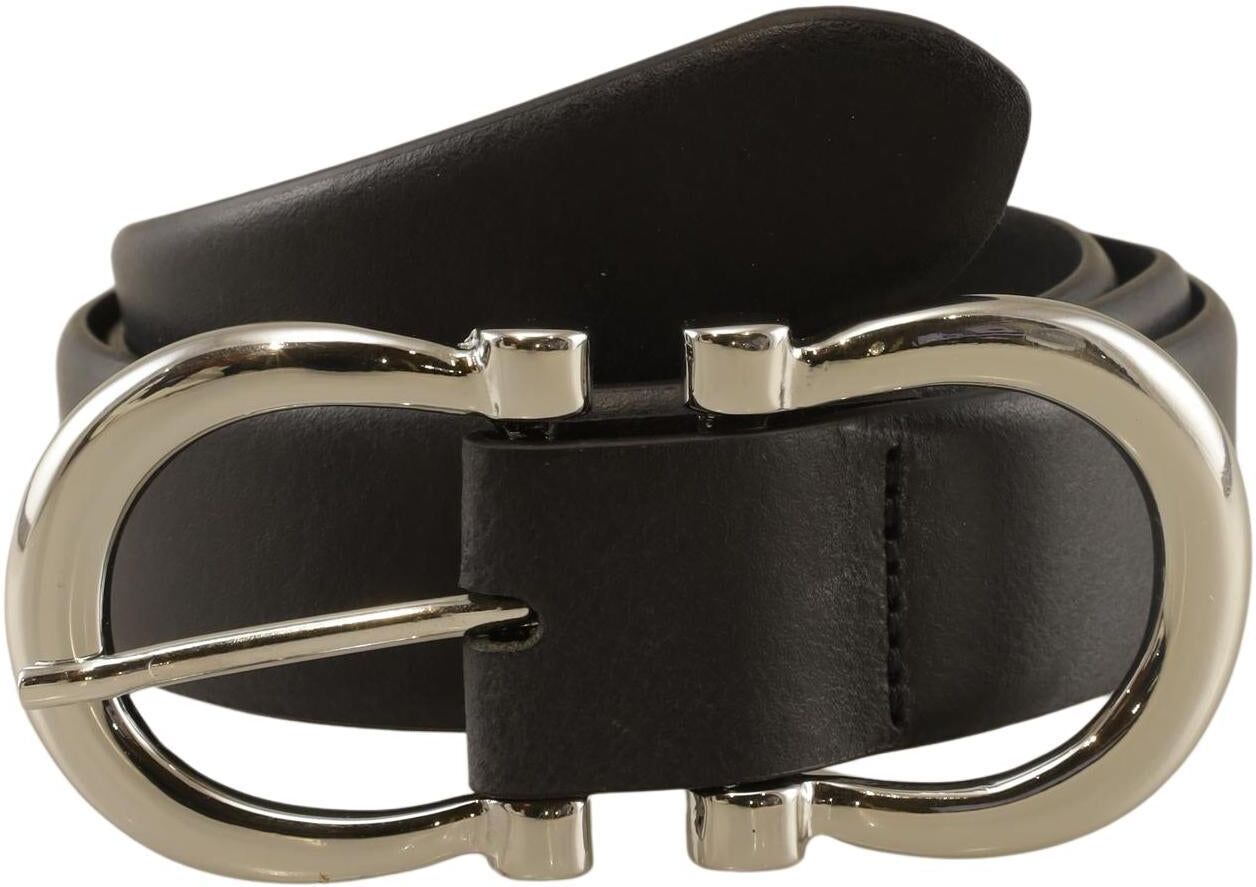 Comma Damen Gürtel, Schwarz, Gr. 75, Leder - Second Hand