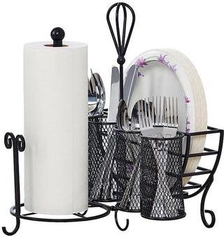 Gourmet Basics by Mikasa Avilla Picnic Caddy Antique Black