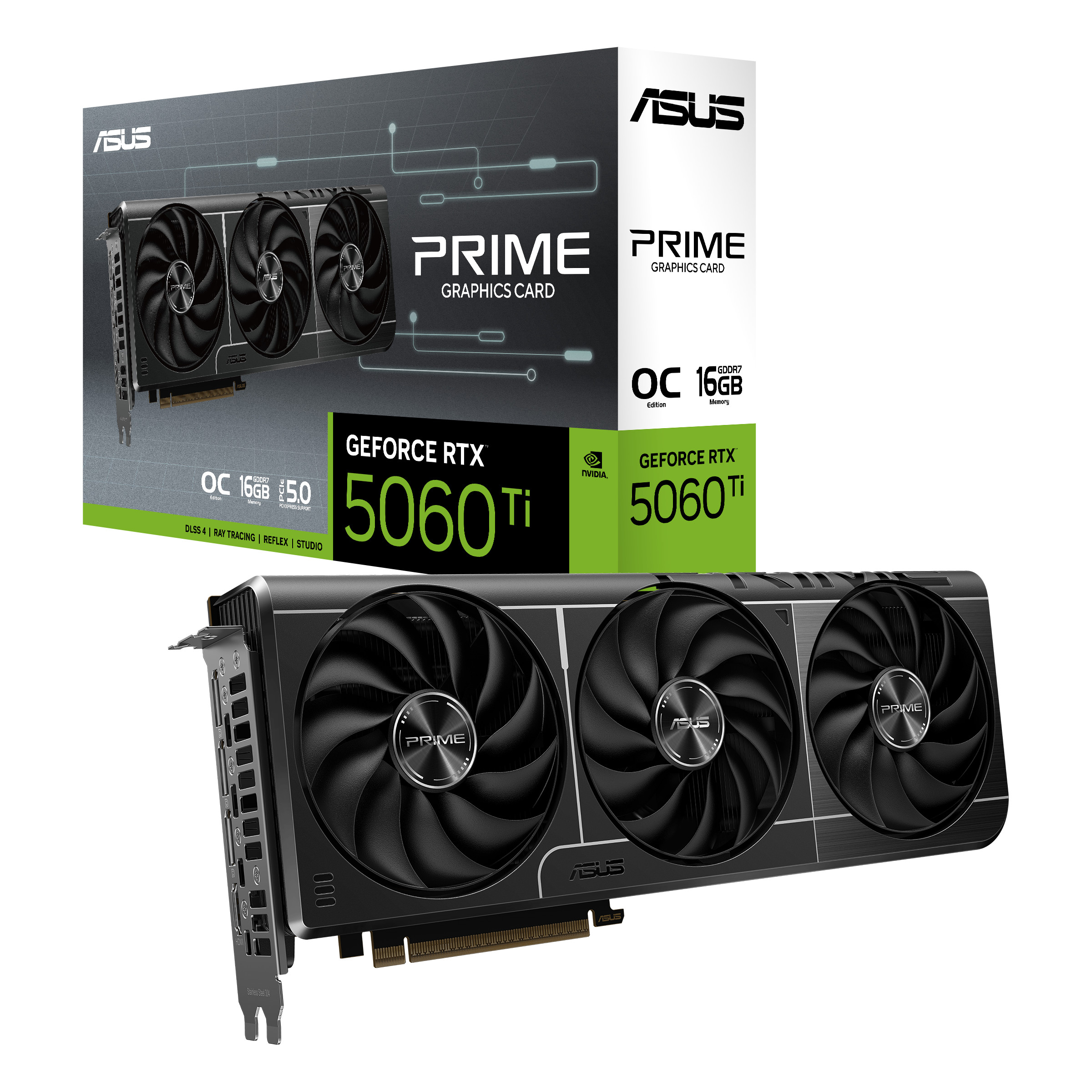 ASUS PRIME GeForce RTX 5060 Ti OC 16GB PRIME-RTX5060TI-O16G GDDR7 Grafikkarte DP/HDMI
