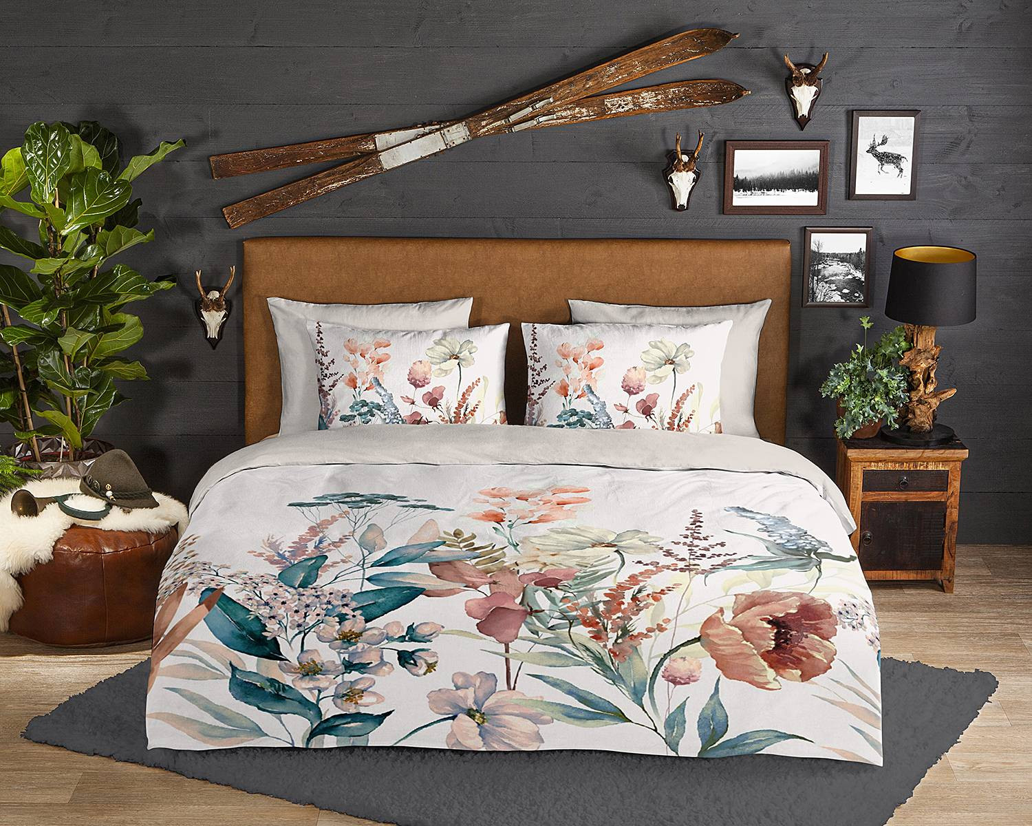 Good Morning Dekbedovertrek Aime Floral Beige Multicolour 140 x 200 cm