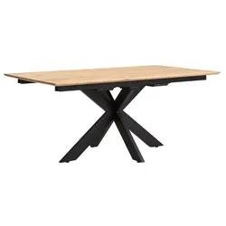 MAISON Esstisch mit Auszug Lansing 180/ 260 x 95 cm Holz Braun Wildeiche 180