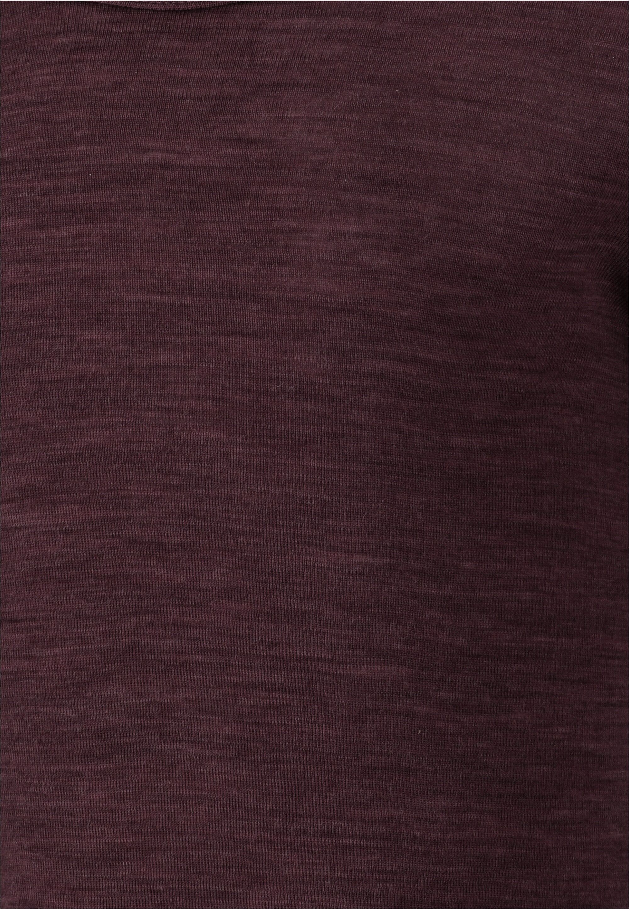 Funktionsshirt ZIGZAG "Cerro", Jungen, Gr. 110, braun (purpurviolett), 85% Wolle, 15% Lyocell, meliert, Shirts Funktionsshirt, mit funktionalen Naturmaterialien
