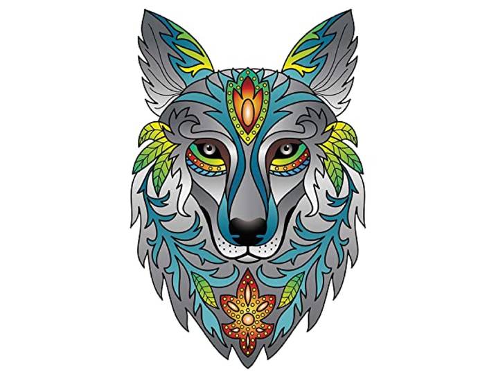 Eureka Regenboog Houten Puzzel - WOLF