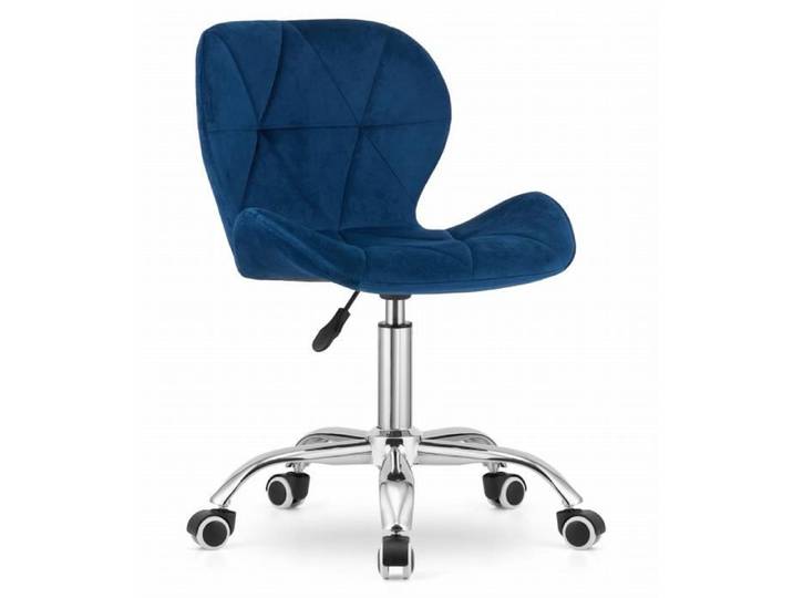 Chaise pivotante AVOLA velours - bleu marine