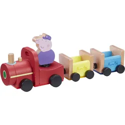 Peppa Wutz Holz Spielzeug - Eisenbahn (mit Opa Wutz Figur)