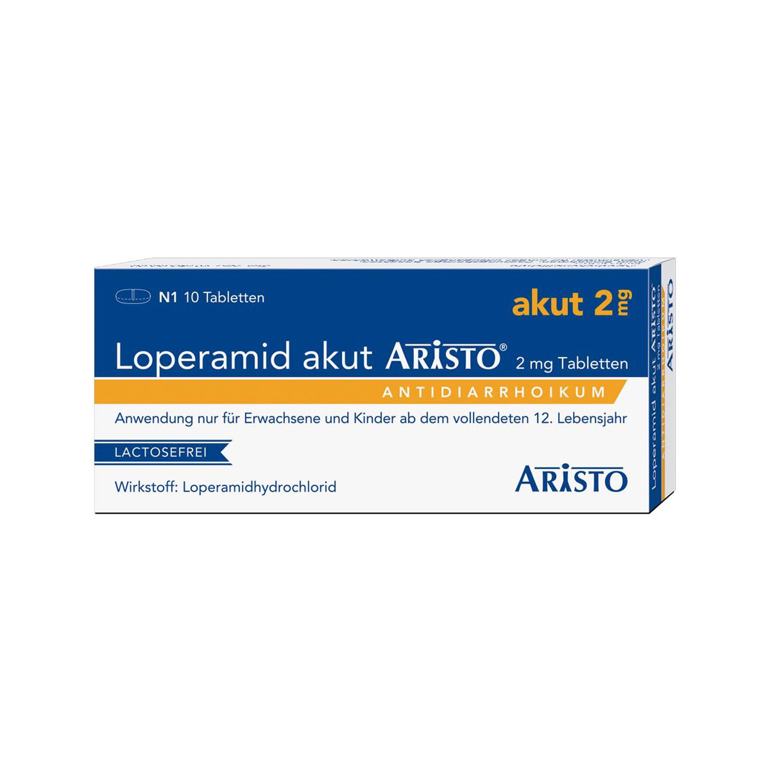 Loperamid akut Aristo 2 mg Tabletten 10 St