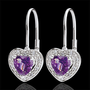 Edenly Ohrringe Verzaubertes Herz -Amethyst